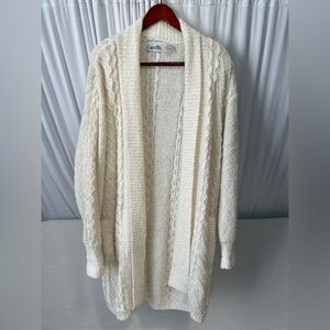 Capistrano Off White Knit Sweater Cardigan